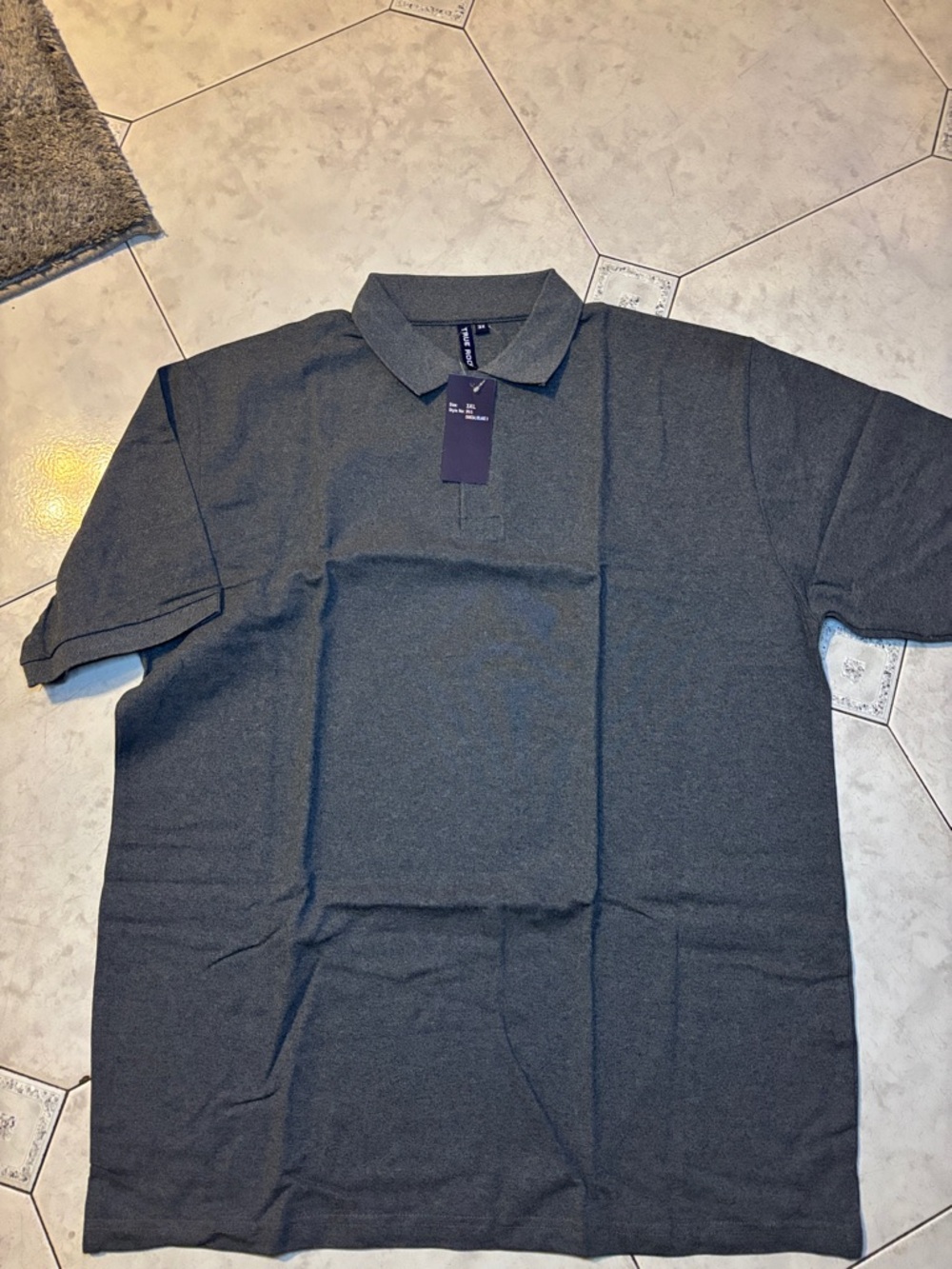 Giorgio Armani Men's Charcoal Gray Polo Shirt